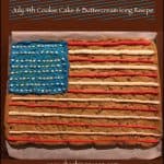 July American Flag cookie cake and buttercream icing recipe.