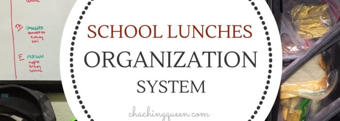 School Lunches Organization System for Stress Free Lunch Packing