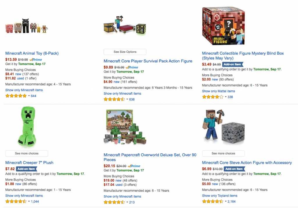 Minecraft Toys Deal - Save up to 35% - Cha Ching Queen