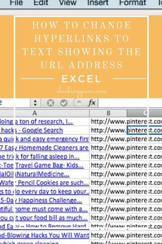 how extract hyperlink in to excel How Address the to Hyperlinks to Change Text Showing URL