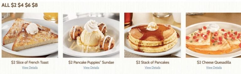 Denny's 2 4 6 8 Menu With Prices Denny's $2 $4 $6 $8 Menu, Including $4 All You Can Eat Pancakes (2024)