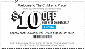 The Children's Place Coupons - Printable and Promo Codes 2024 - CCQ