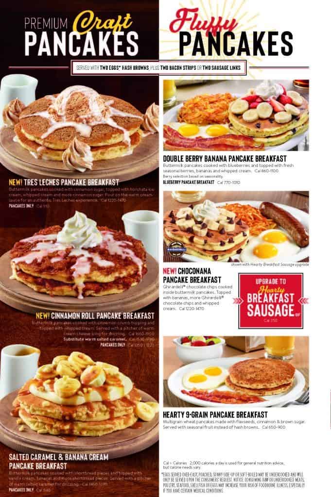 Denny's 2 4 6 8 Menu, Including 4 All You Can Eat Pancakes (2024)