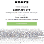 january 2020 kohls printable coupon for 15 percent off