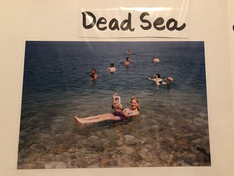 rachel at the dead sea in israel in 1998
