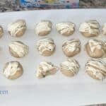 No Bake Edible Cookie Bites; Plate of No Bake Cookie Bites