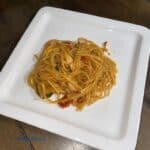 Easy Instant Pot Linguine Chicken Pasta; Plated Chicken Linguine Dish